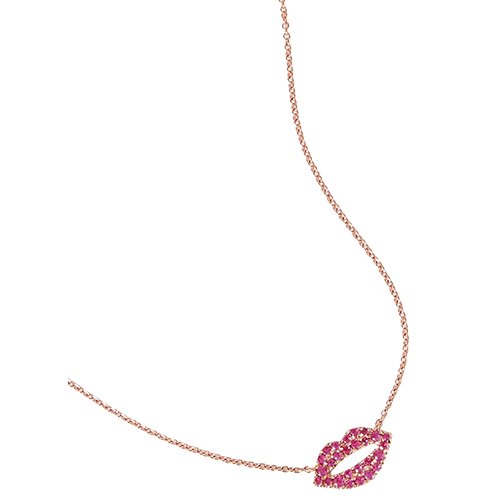 Scarlett Kiss 14-karat rose gold sapphire necklace