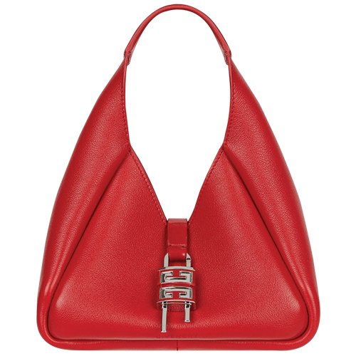 GIVENCHY RED MINI G HOBO BAG IN GRAINED LEATHER