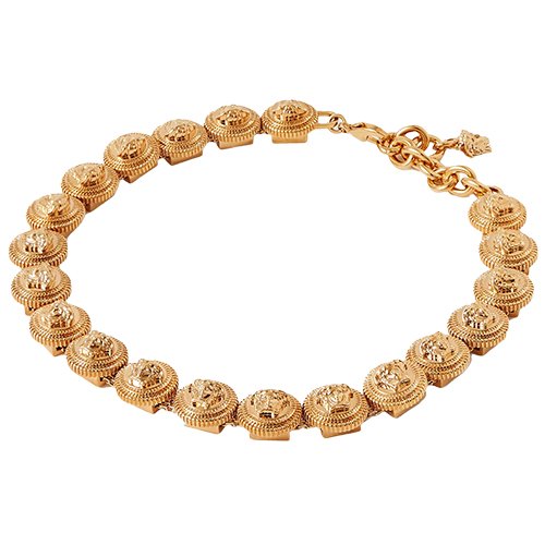 Medusa Biggie gold tone choker