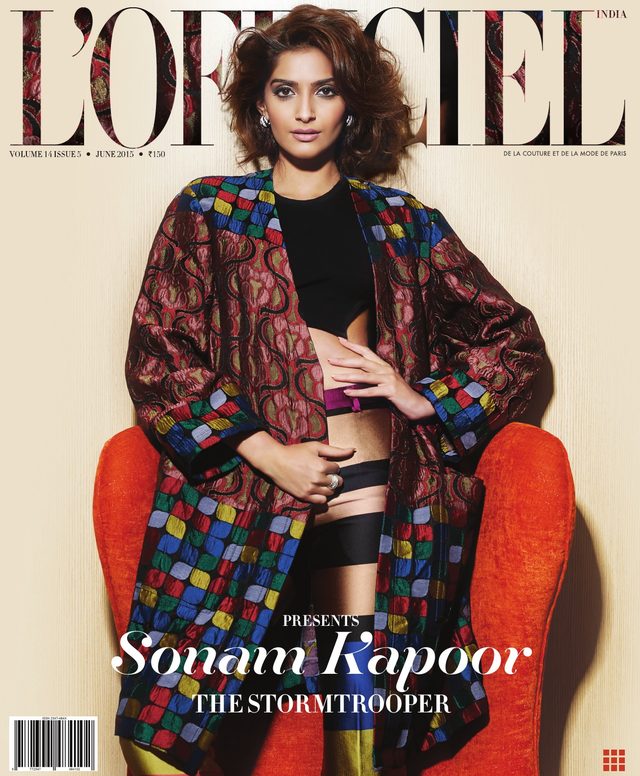 L’Officiel India cover June 2015 – Sonam Kapoor