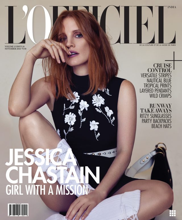 L’Officiel India cover November 2016 – Jessica Chastain
