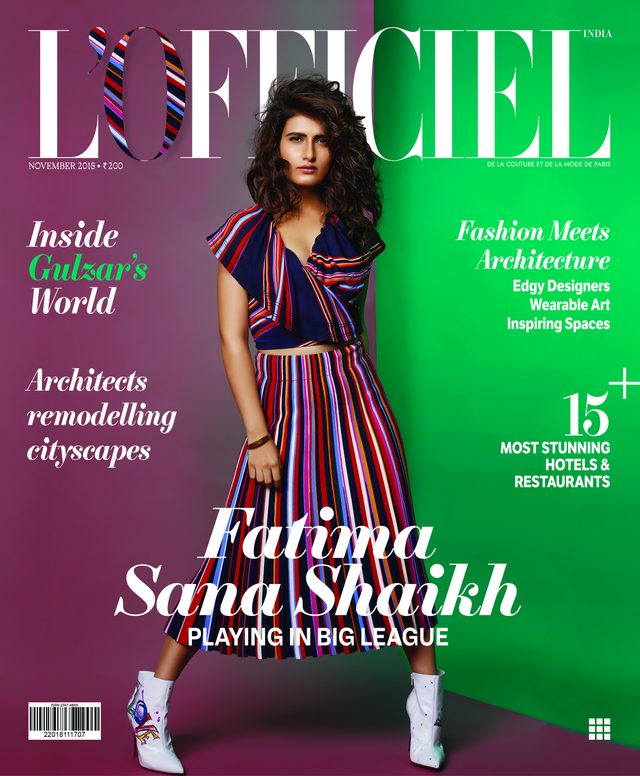 L’Officiel India cover November 2018 – Fatima Sana Shaikh
