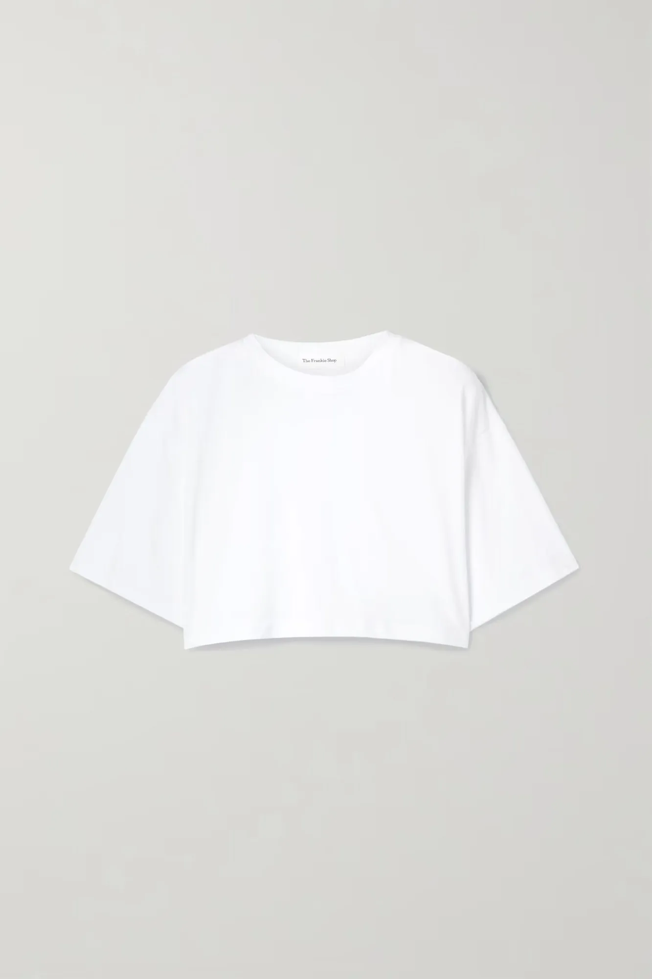 FRANKIE SHOP, Karina cropped cotton-jersey T-shirt, approx. ₹9,000
