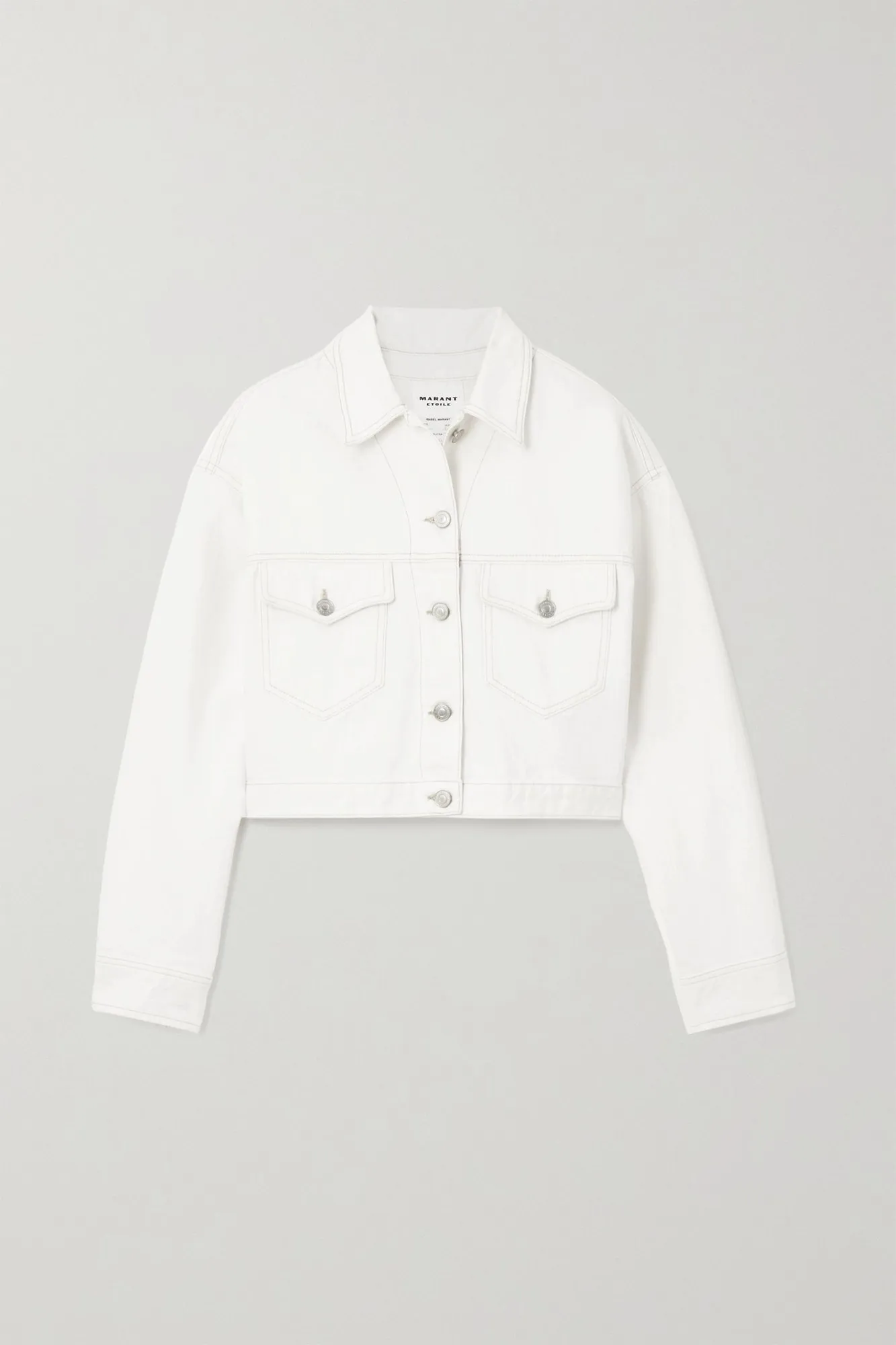Isabel Marant, Etoille tadia cropped denim jacket, approx, ₹ 57,000