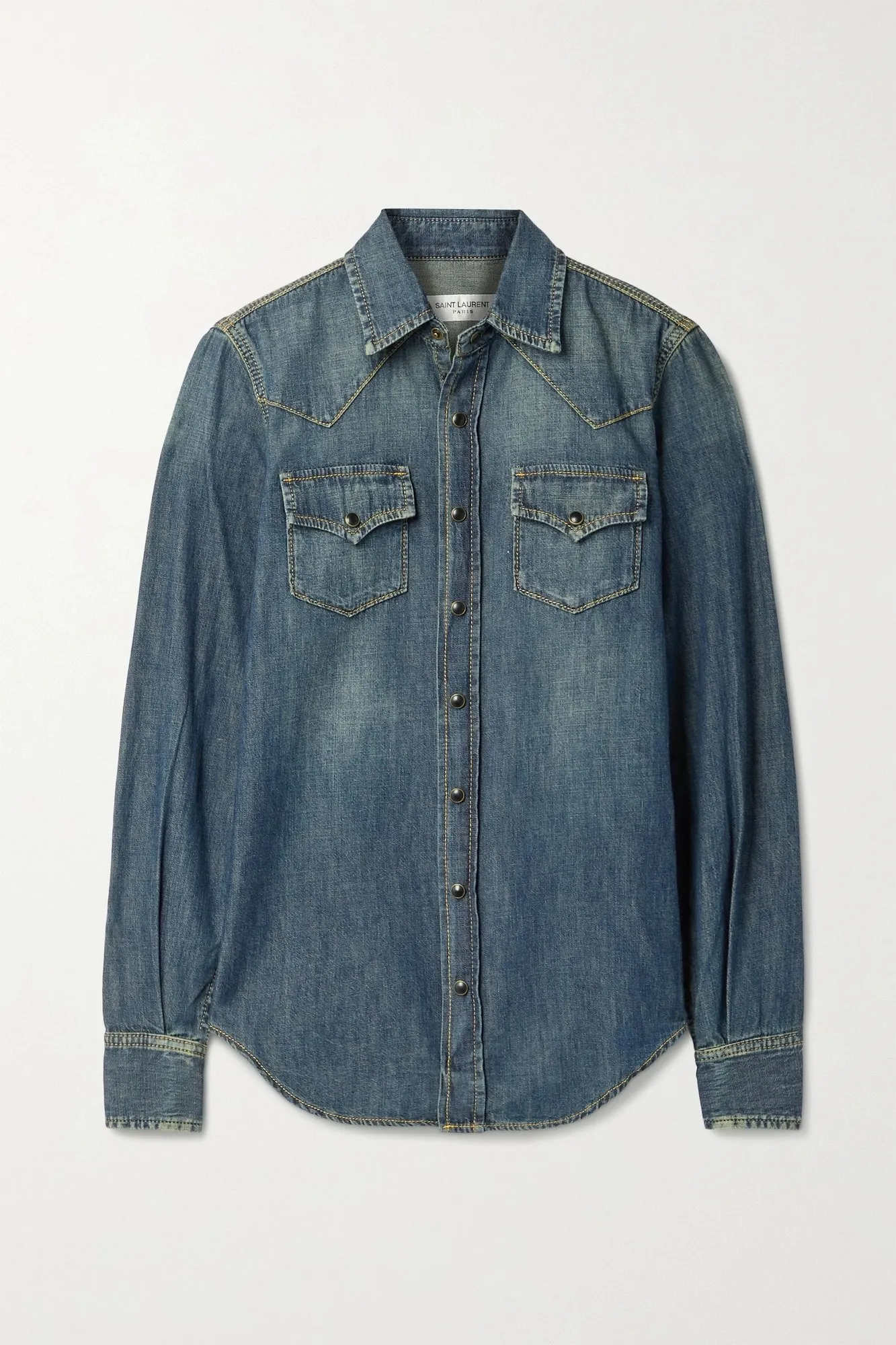 Saint Laurent, denim shirt, approx, ₹ 63,700