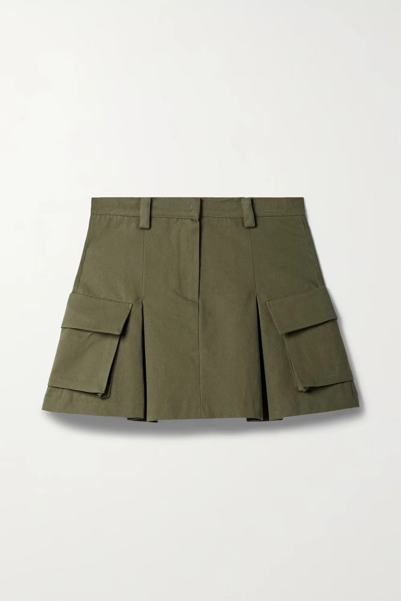 FRANKIE SHOP, Audrey pleated cotton-twill mini skirt, approx. ₹20,000