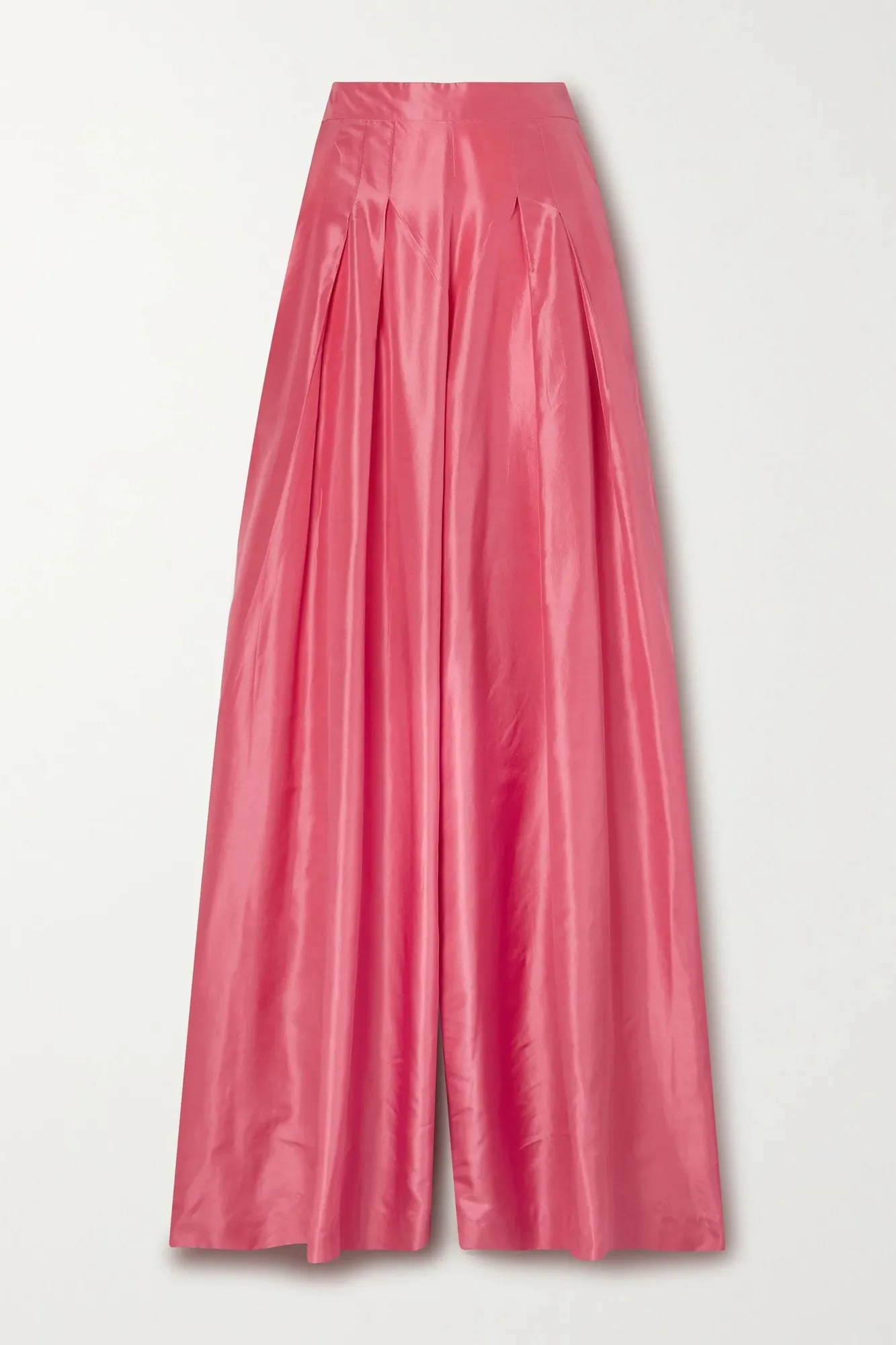 OSCAR DE LA RENTA Silk Taffeta Wide Leg Pants