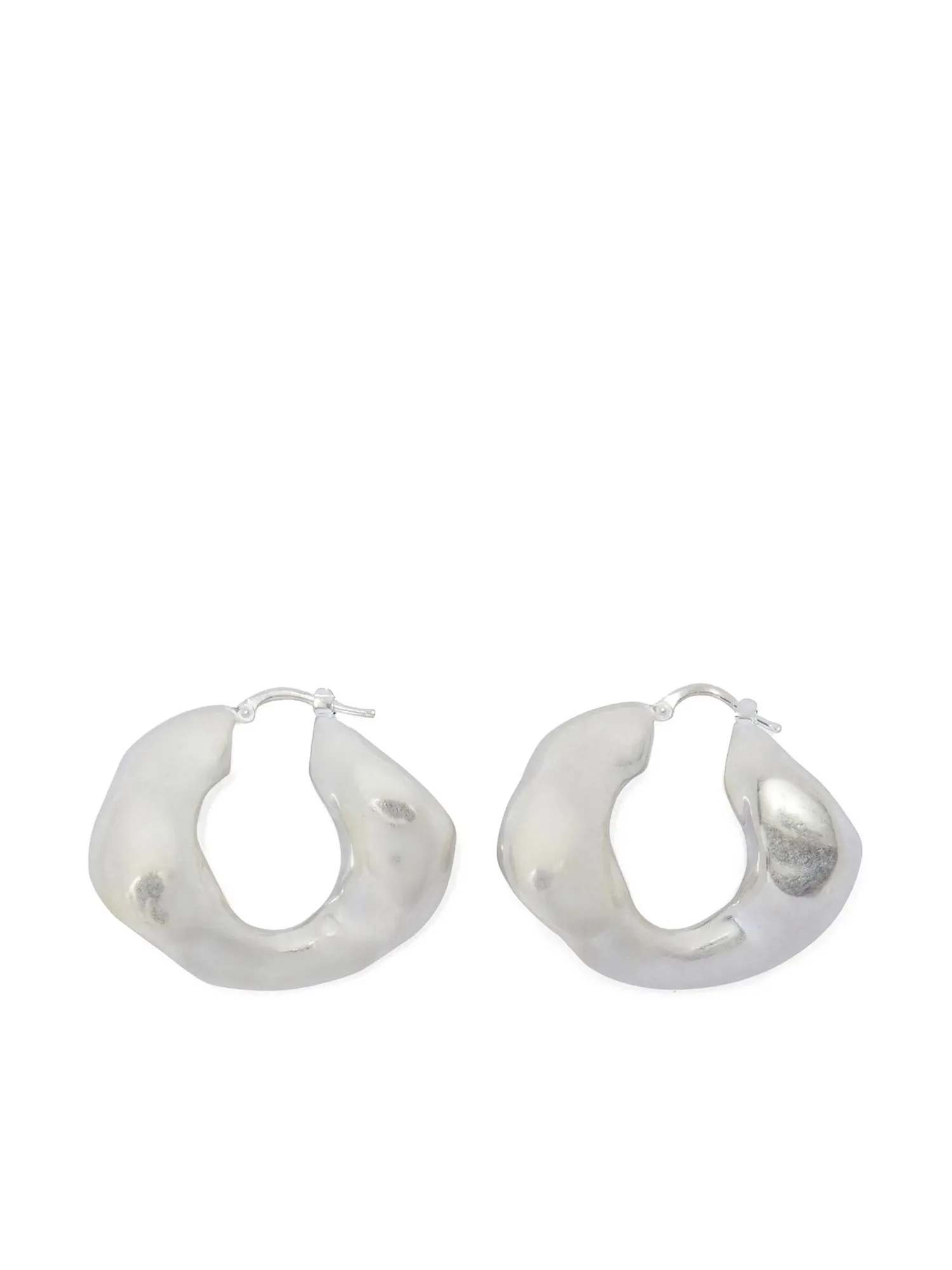 Jil Sander, Irregular-Shaped Brass Hoop Earrings, Rs 77,796