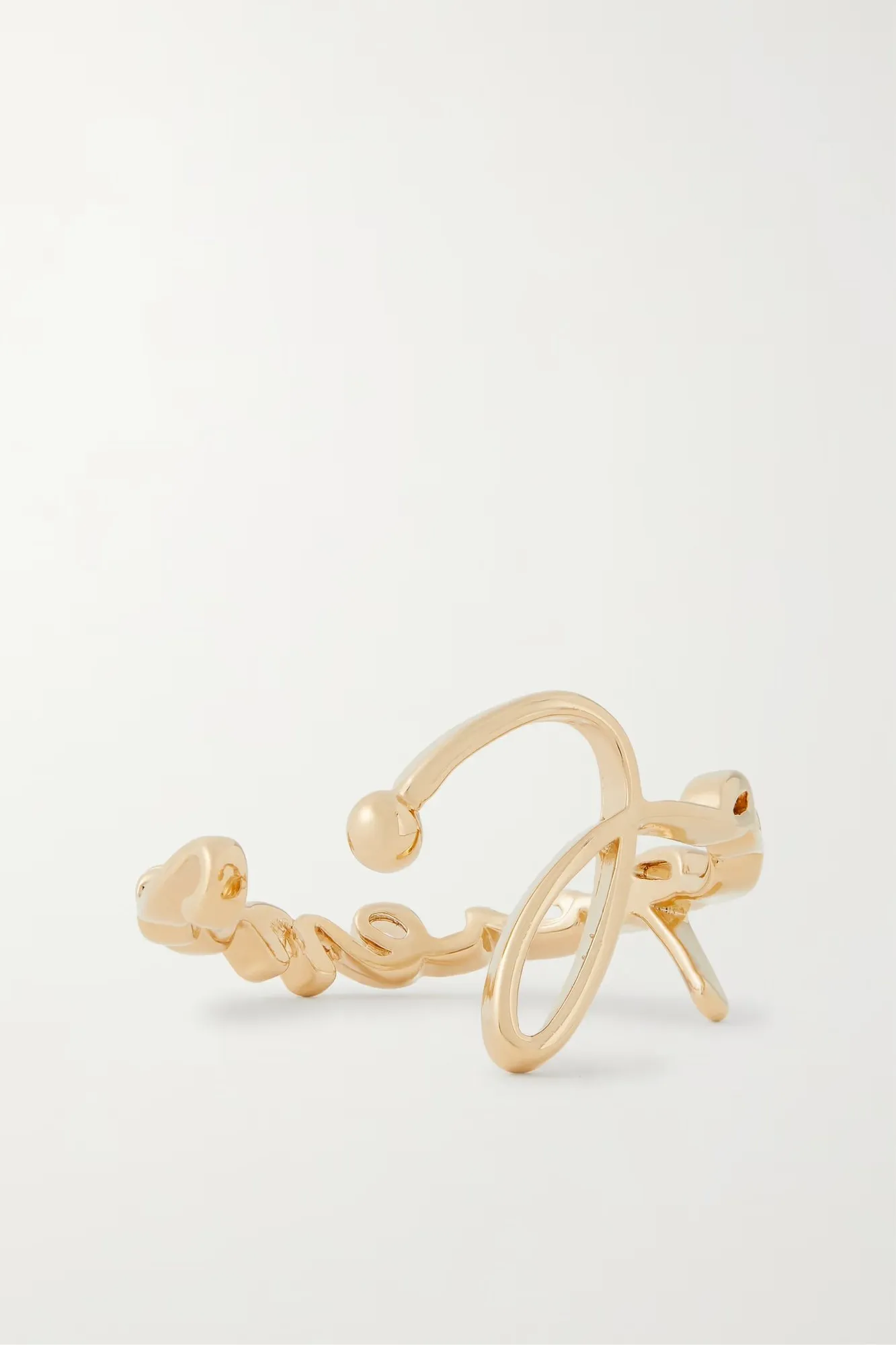 JACQUEMUS, La Signature gold-tone ring, approx. ₹12,500