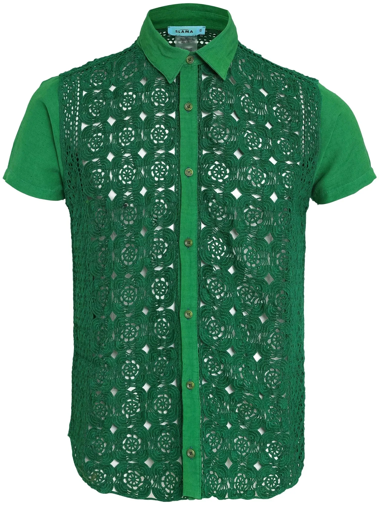 Amir Slama, Crochet-Panel Shirt, Rs 72,781