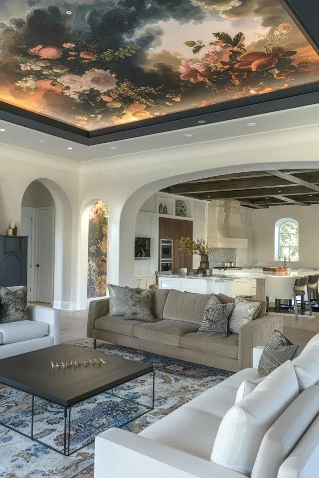 Muraled Statement Ceiling