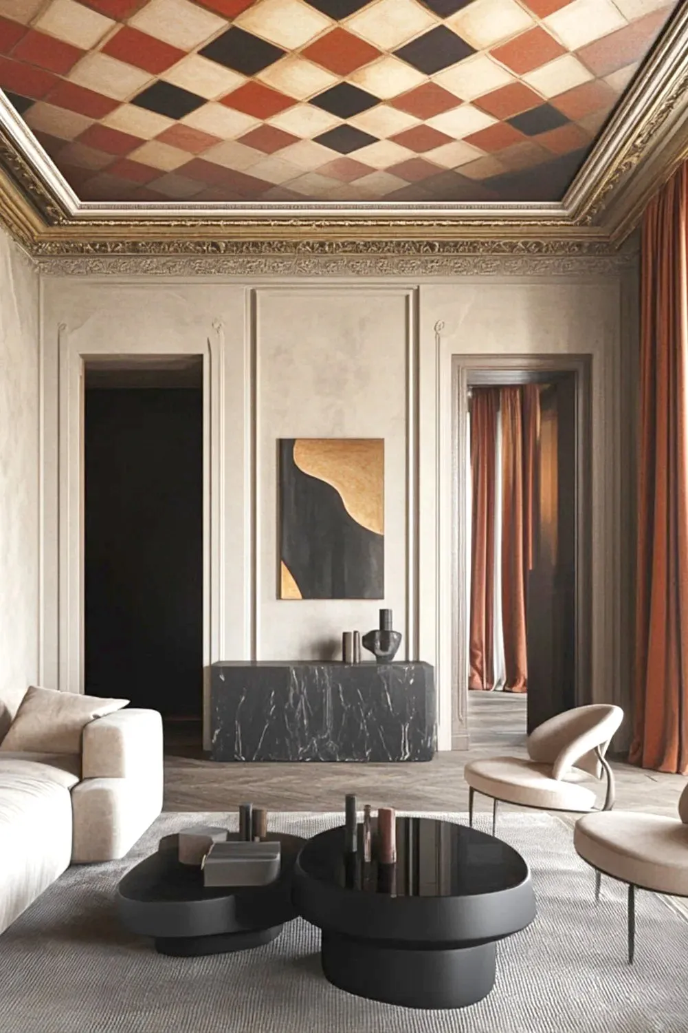 Painted Statement Ceiling