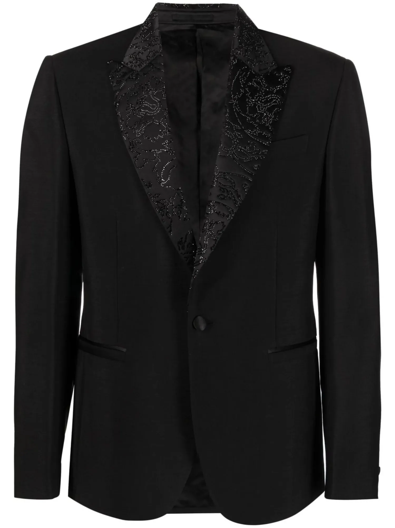 Versace, Barocco Silhouette Rhinestone-Embellished Blazer, Rs 4,69,625
